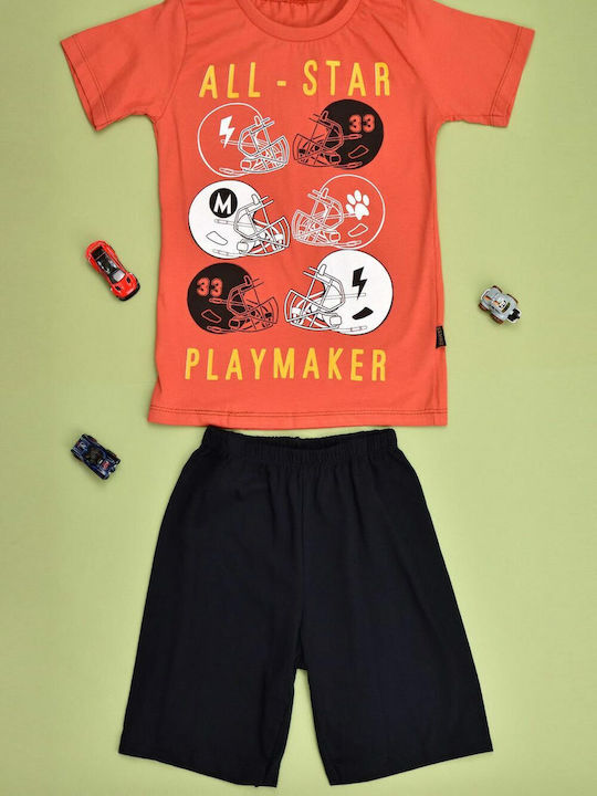 Potre Kinder Set mit Shorts Sommer 2Stück Orange