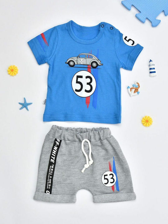 Potre Kids Set with Shorts Summer 2pcs Blue