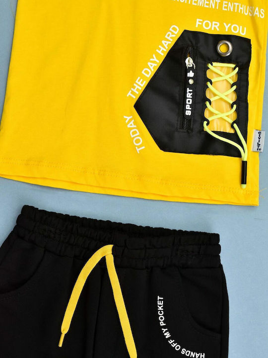 Kinder-Set mit Shorts Sommer 2Stück Gelb
