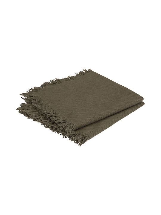 Atmosphera Cotton Food Napkin Set of 2 Maha Khaki 40x40cm