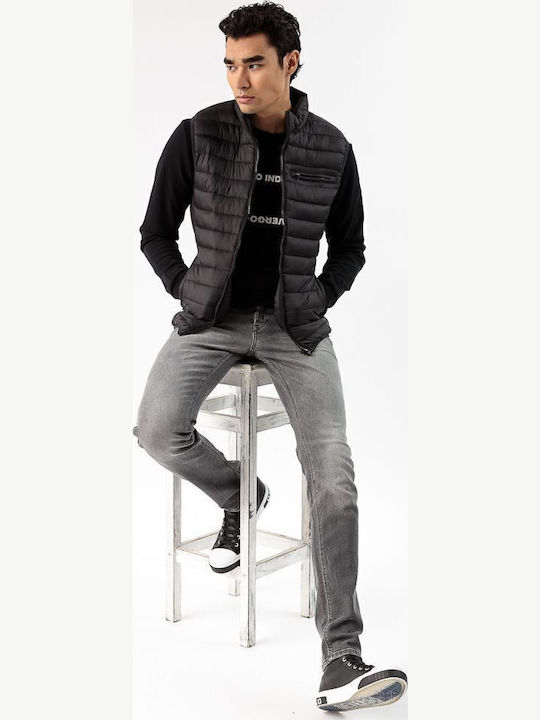 Ärmellos Winter Jacke Puffer Schwarz