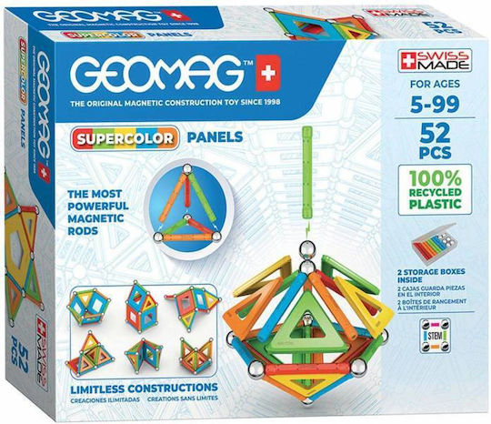 Geomag Magnetic Construction Toy Supercolor Panels 52pcs Kid 5++ years