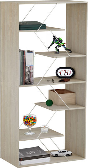 Bookcase Tars Sonoma - White 84x24x157cm