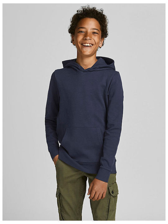 Jack & Jones Kinder-Sweatshirt mit Kapuze und Taschen Marineblau