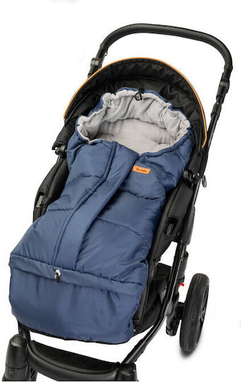 Sensillo Combi Sac de picioare pentru cărucior Impermeabil Albastru cu căptușeală Fleece 100x45εκ.
