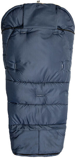 Sensillo Combi Sac de picioare pentru cărucior Impermeabil Albastru cu căptușeală Fleece 100x45εκ.