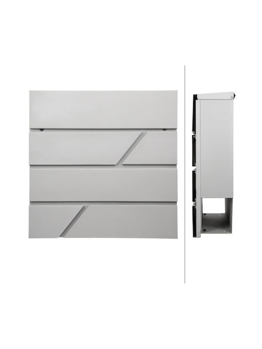 ML-Design Γραμματοκιβώτιο Inox σε Μαύρο Χρώμα 37x36.5x11cm