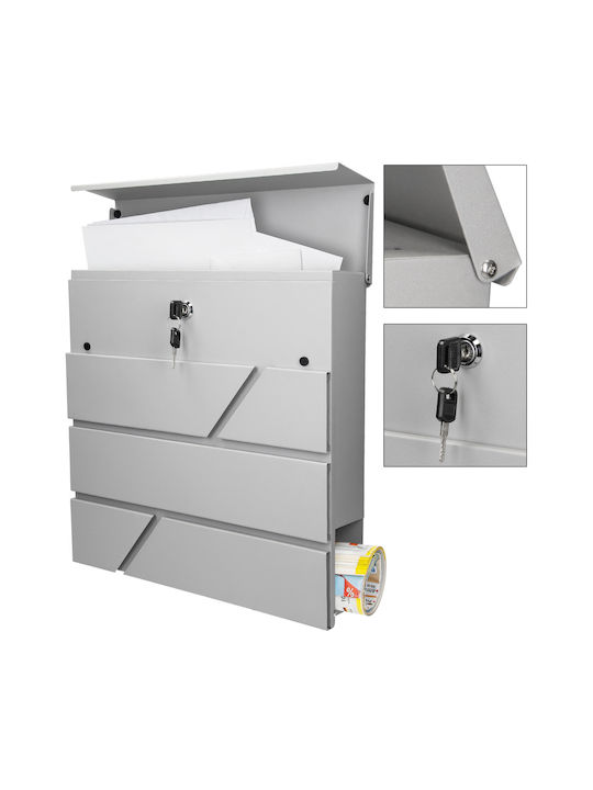ML-Design Cutie Poștală pentru Exterior Inox în Culoarea Gri 37x11x37cm