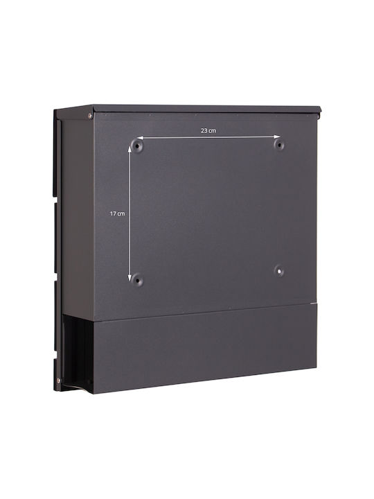 ML-Design Außenbereich Briefkasten Metallisch in Weiß Farbe 37x36.5x11cm