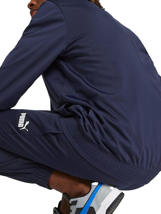 Poly Tracksuit Glossy Navy Blue