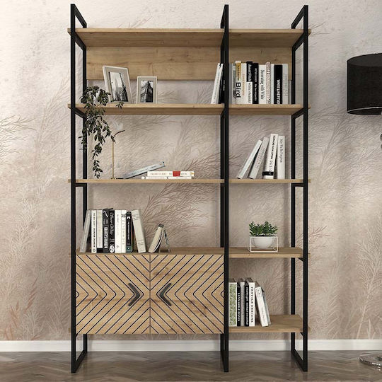 Bibliotecă Eduardo Sapphire Oak 120x39x180cm