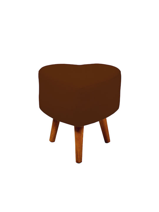 Stool For Living Room Upholstered with Fabric Hogan Brown 35x35x41cm