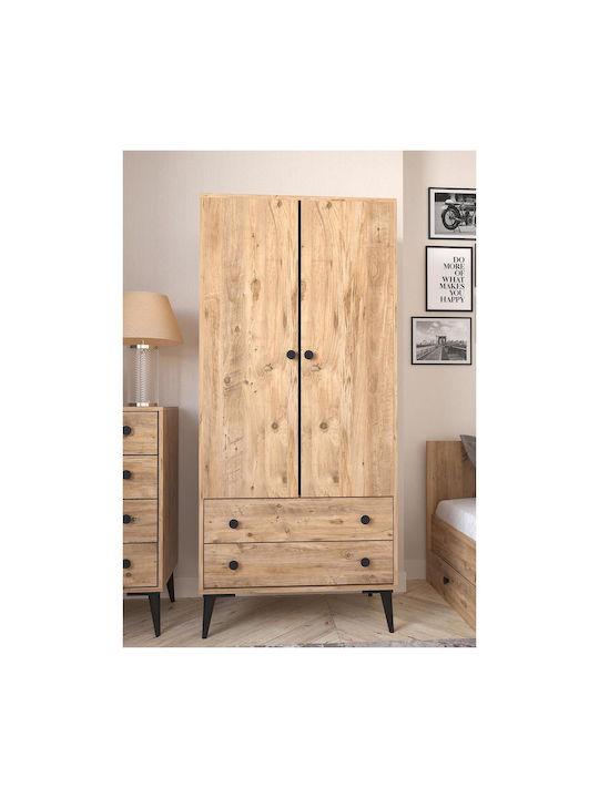 Amari Double Door Wardrobe Oak 82x48x180cm