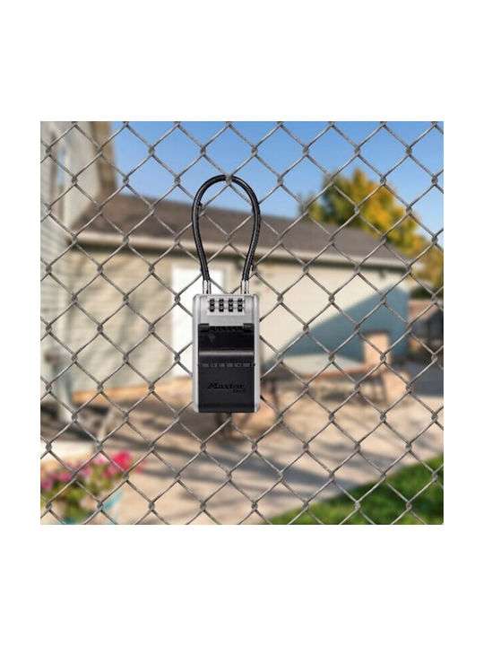 Master Lock 5482D Combination Key Holder with Horseshoe Metallic and Combination Dial 7.6x5.6x28.3cm