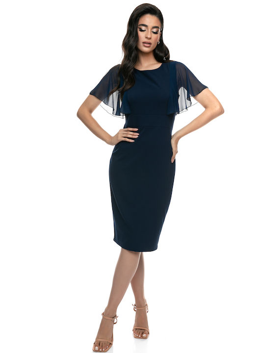 RichgirlBoudoir Summer All Day Satin Midi Dress Blue