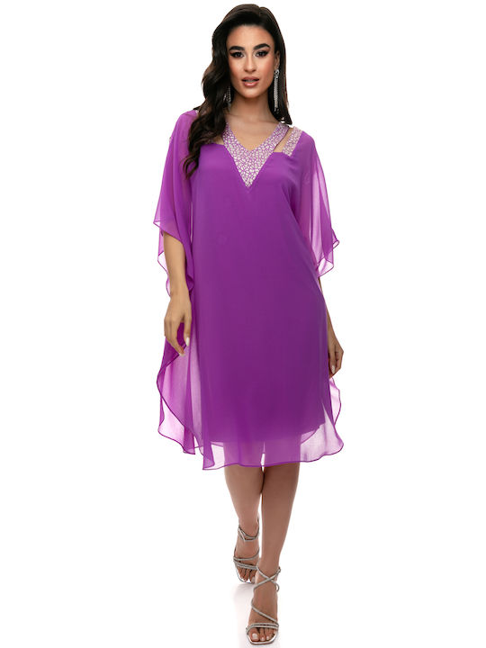 RichgirlBoudoir Summer Midi Dress for Wedding / Baptism Purple