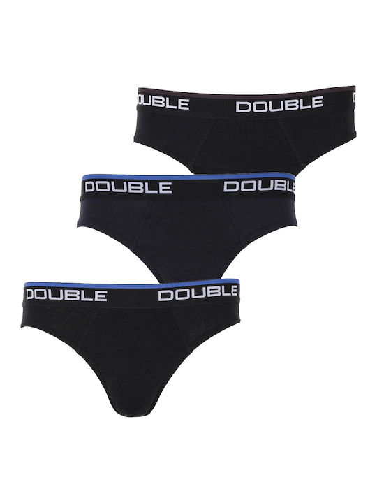 Double MBS-1 Herren Slips Schwarz 3Packung MBS-01