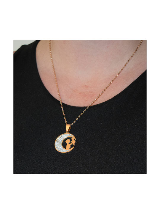 Bizoutaki Necklace Pregnancy from Gold Plated Steel