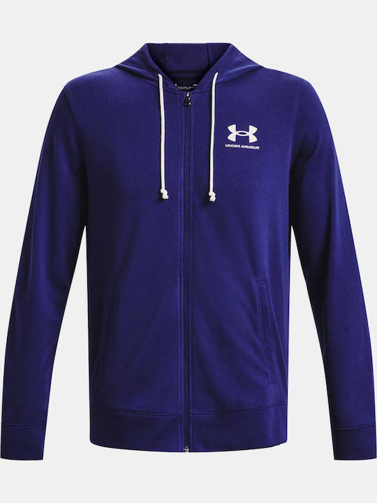 Rival Terry Sweatshirt with Hood Blue
