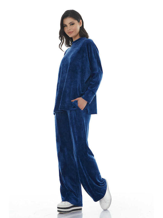 RichgirlBoudoir Women's Sweatpants Blue Velvet