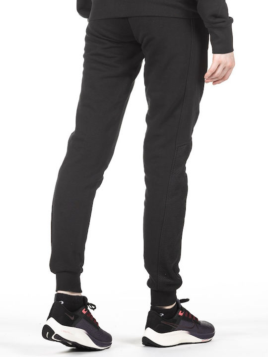 District75 Women's High Waist Jogger Sweatpants Black