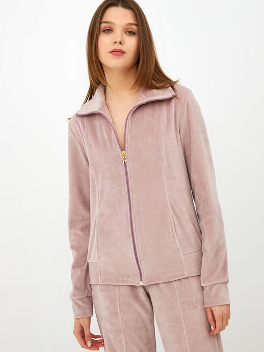 Sweatpants Set Velvet Pink