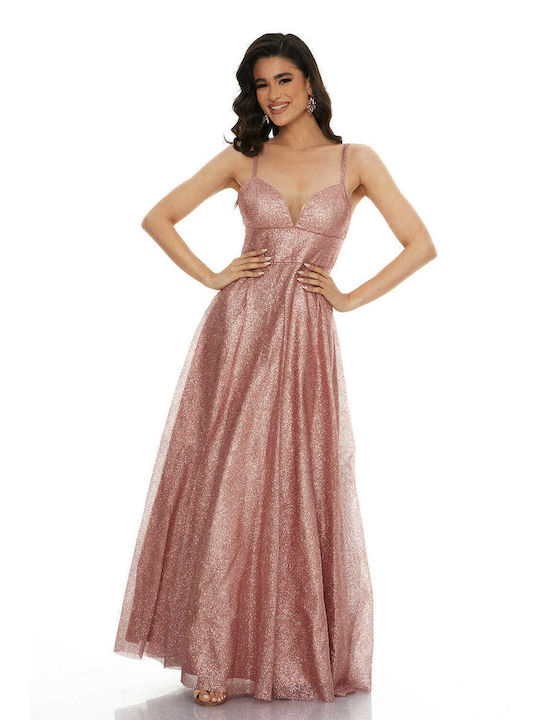 RichgirlBoudoir Sommer Midi Slip Dress Kleid für Hochzeit / Taufe Satin Rosa