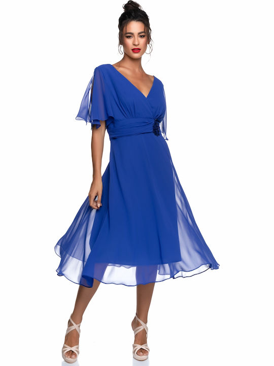 Midi Dress for Wedding / Baptism Blue