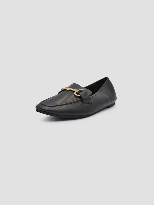 Joya Γυναικεία Loafers σε Μαύρο Χρώμα