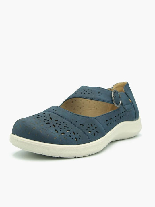 Joya Damen Ballerinas in Marineblau Farbe