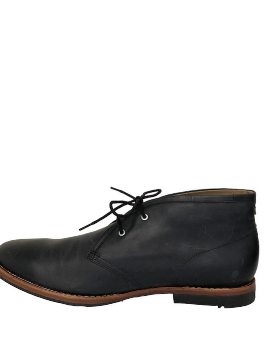 Hush Puppies Leder Herren Freizeitschuhe Schwarz