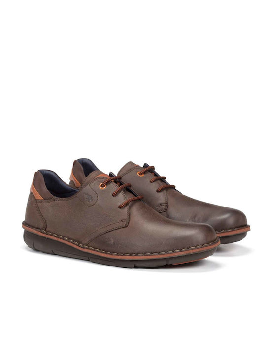 Fluchos Men's Anatomic Leather Casual Shoes Tabac Brown