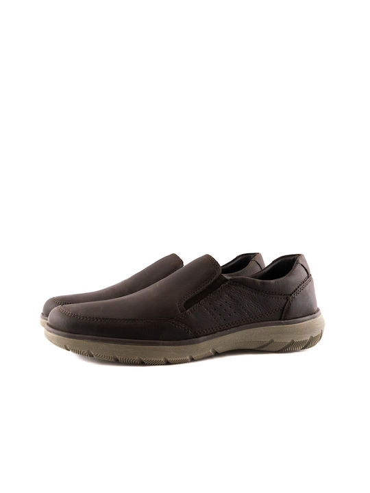 Member Men's Leather Casual Shoes Brown