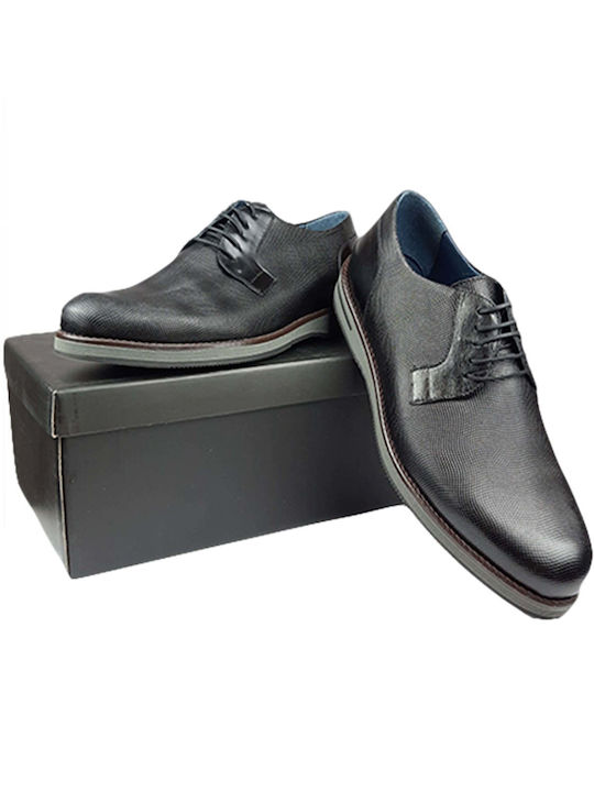 Raymont Leder Herren Freizeitschuhe Schwarz 811