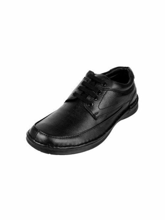 Revolver Leder Herren Freizeitschuhe Schwarz