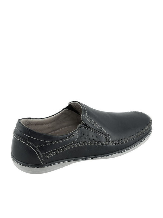 Cabrini Men's Leather Casual Shoes Black