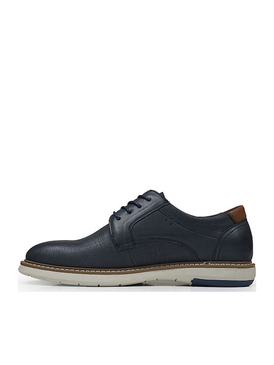 Leder Herren Freizeitschuhe Blau