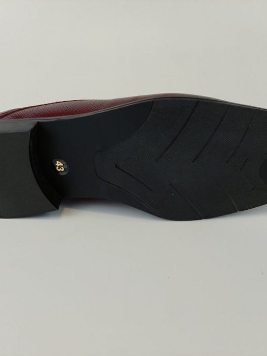 Leder Herren Freizeitschuhe Burgundisch