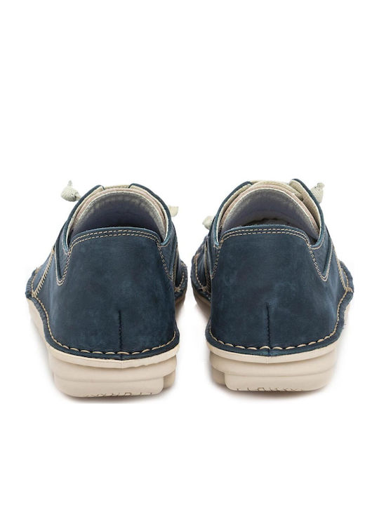 Leder Herren Freizeitschuhe Blau