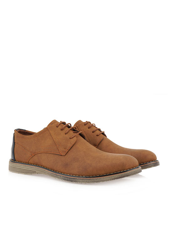 JK London Men's Leather Casual Shoes Brown