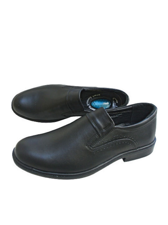 Leder Herren Freizeitschuhe Anatomisch Schwarz