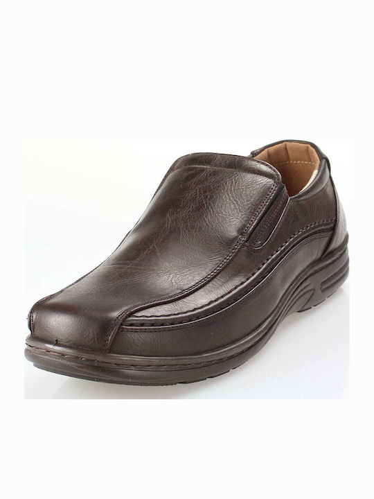Men's Synthetic Leather Casual Shoes Brown