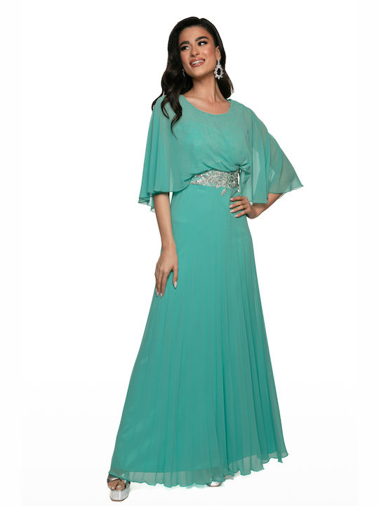 RichgirlBoudoir Summer Maxi Evening Dress Turquoise