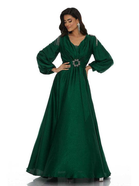 RichgirlBoudoir Summer Maxi Dress for Wedding / Baptism Green