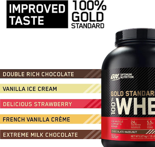 Optimum Nutrition Gold Standard 100% Whey Πρωτεΐνη Ορού Γάλακτος με Γεύση Chocolate Hazelnut 2.27kg