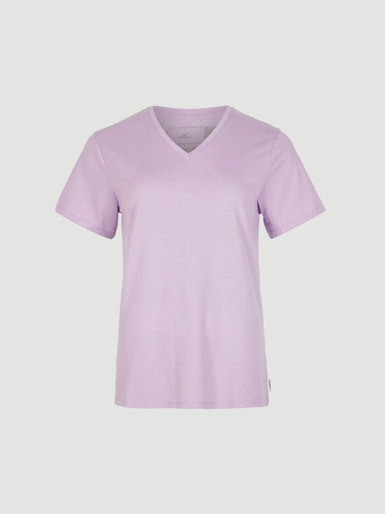 O'neill ESSENTIALS Damen T-shirt mit V-Ausschnitt Flieder