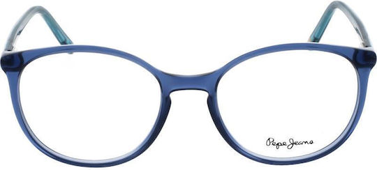 Pepe Jeans Weiblich Kunststoff Brillenrahmen Blau PJ3425-C5