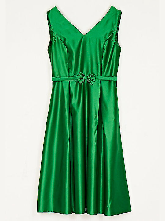 Cuca Midi Dress for Wedding / Baptism Green