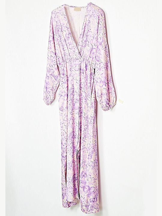 Cuca Maxi Shirt Dress Dress Wrap Purple