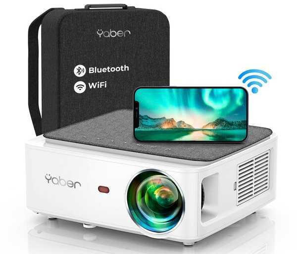 Yaber V6 Projector Full HD με Wi-Fi και Ενσωματωμένα Ηχεία Λευκός ...